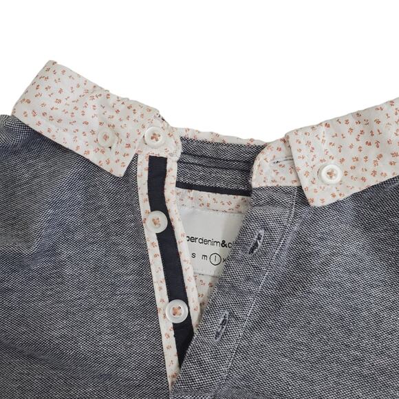 Paper Denim & Cloth | Colorblock Henley Polo Short Sleeve Button Front Shirt - Picture 3 of 11